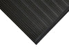 Grey or black AtEase Ribbed Anti-Fatigue Mat designed for industrial use to reduce worker fatigue and increase comfort on hard floors.
