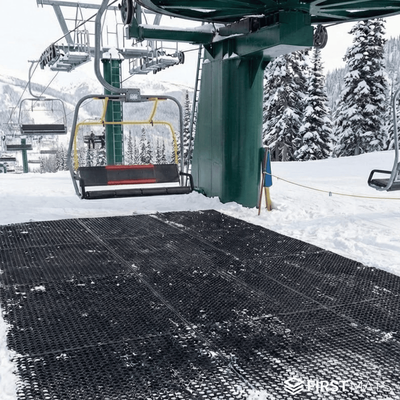 Rubber matting for ski lift areas at Glenshee Sports Centre
