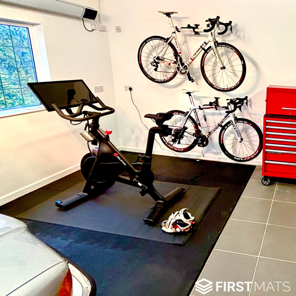 Gym matting for a home garage gym