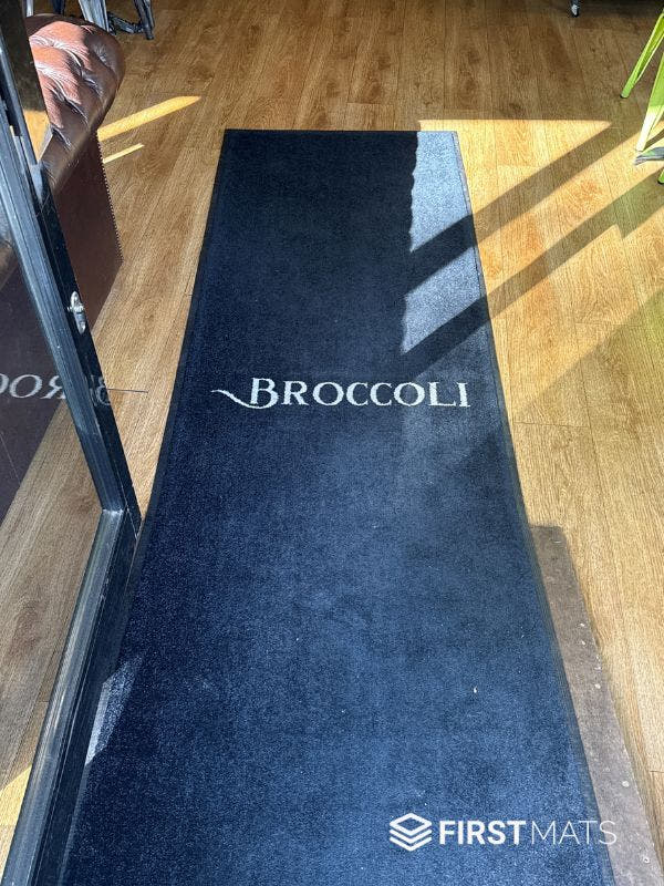 Broccoli Cafe Enhances Entrance with Custom Logo Mat