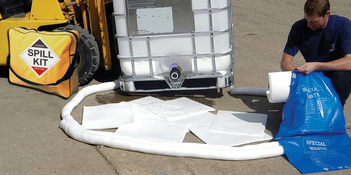 Oil Spill Kit In Use