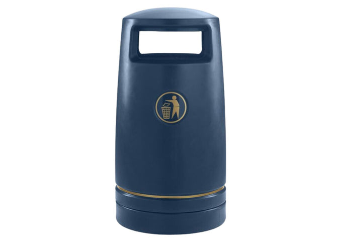 100-Litre Hooded Outdoor Litter Bins - Blue