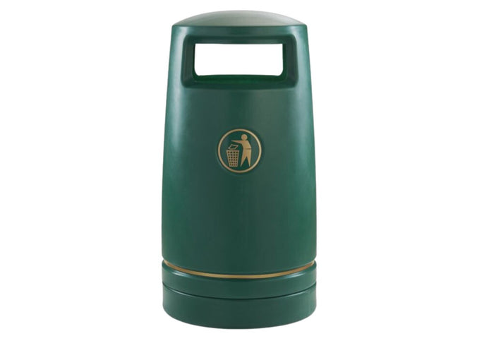 100-Litre Hooded Outdoor Litter Bins - Green