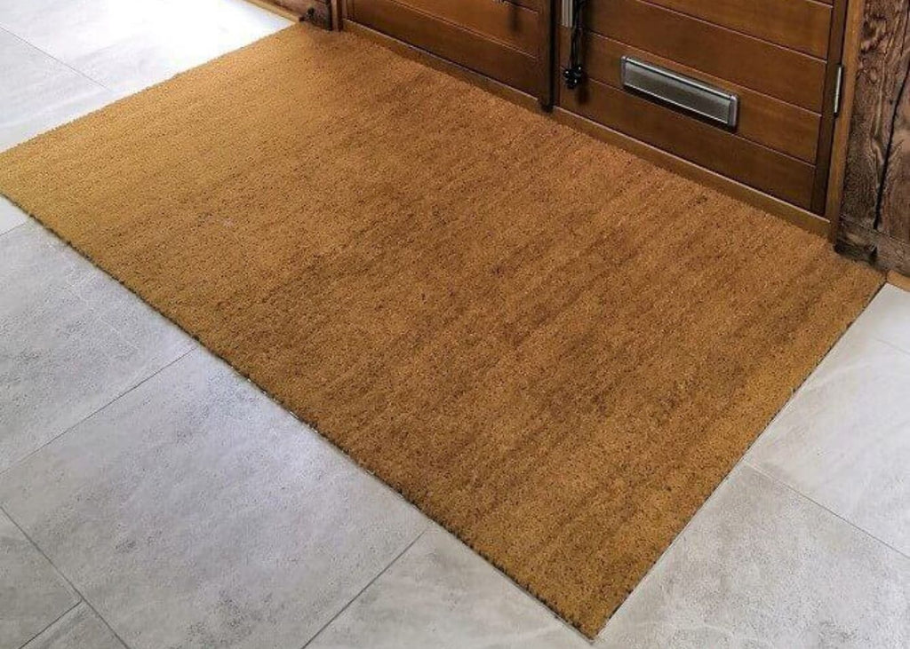 Large Natural Coir Doormat with Rubber Backing - Two Sizes