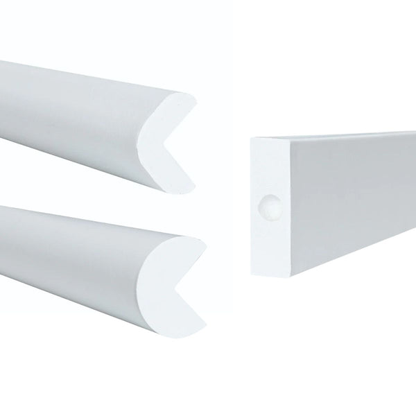 White Foam Self-Adhesive Impact Protectors - 1m Long