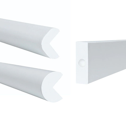 White Foam Self-Adhesive Impact Protectors - 1m Long