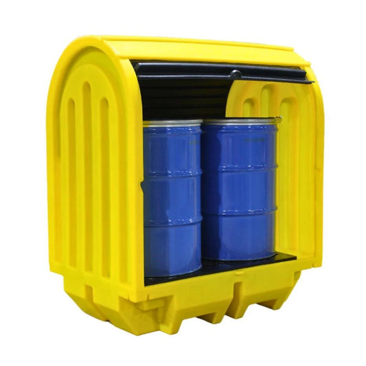 Eco 2 Drum Hard Covered Lockable Spill Pallet