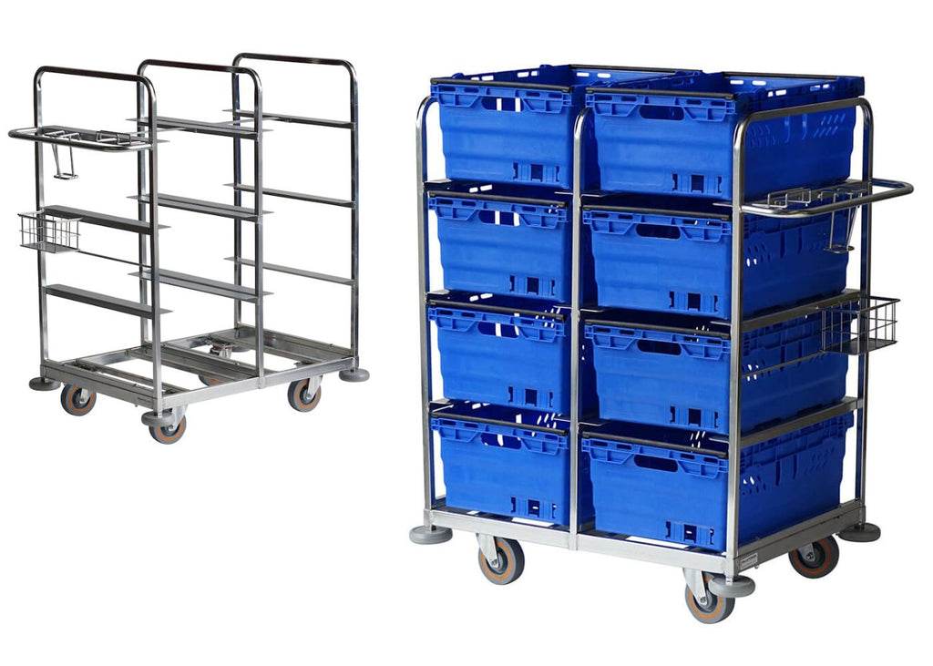 4-Tier Warehouse Picking Trolley