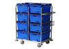 4-tier picking trolley with containers