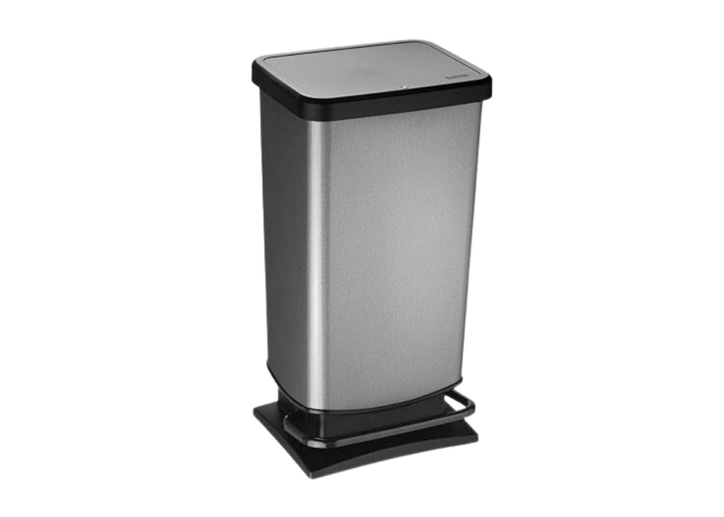 40L Indoor Pedal Bins with Carbon / Metallic Finish