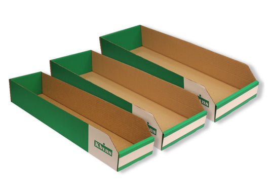 100mm High Cardboard Parts Bins - 600mm Long (50 pcs) (4628173619235)