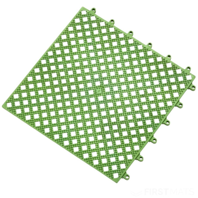 Green interlocking PVC mat tile