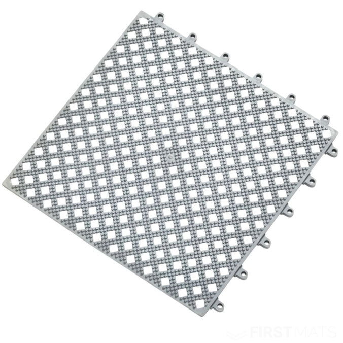 Grey interlocking PVC mat tile