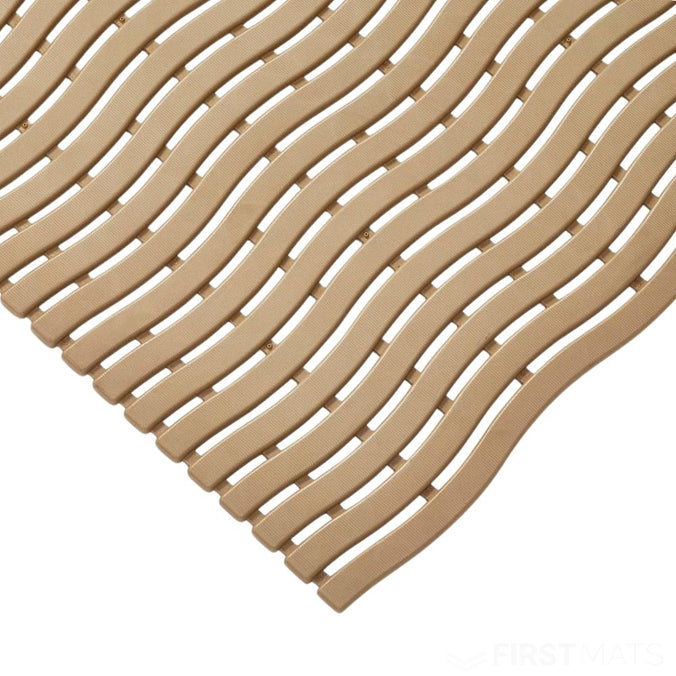Aqua-Step Duckboard Matting Beige Corner Swatch