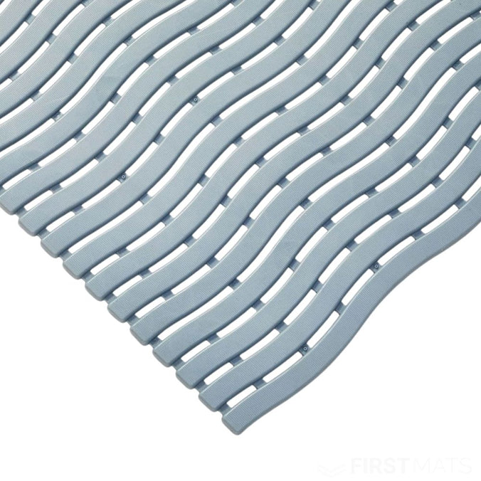Aqua-Step Duckboard Matting Grey Corner Swatch