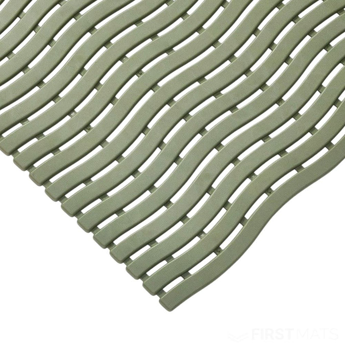 Aqua-Step Duckboard Matting Reed Green Corner Swatch