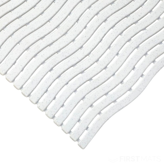 Aqua-Step Duckboard Matting White Corner Swatch