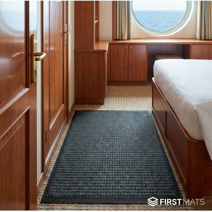 Aquaprotect Absorbent Door Mat in a boat cabin room