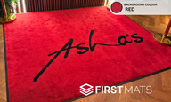 Red Logo Mat for Ashas Restaurant