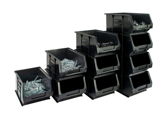 Black Recycled TC Small Parts Bins_ Various with Nuts and springs