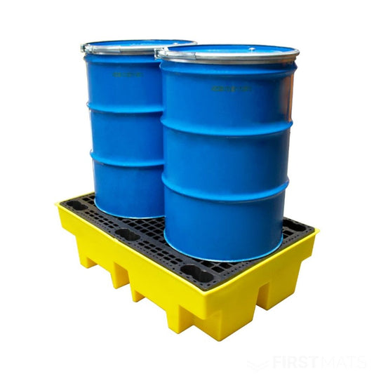 Bunded Spill Pallet for 2 x 205Ltr Drums