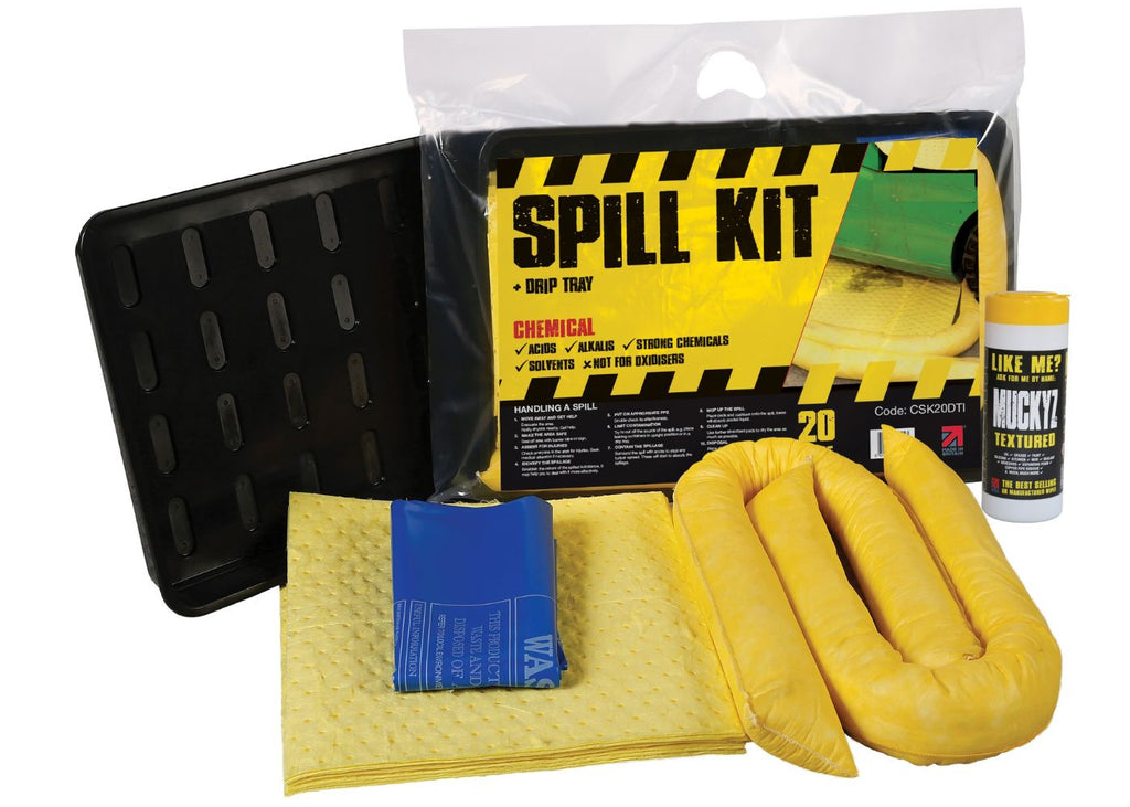 Chemical Spill Kits with Drip Trays 20 Litres (6112357580971)
