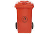 Colour Coded Recycling Bins 80L Wheelie Bins - Red