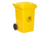 Colour Coded Recycling Bins 80L Wheelie Bins - Yellow