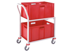 Container Trolley with 2 Plastic Euro Containers