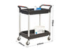 Deep Tray Shelf Trolleys - 2 Trays - With Dimensions