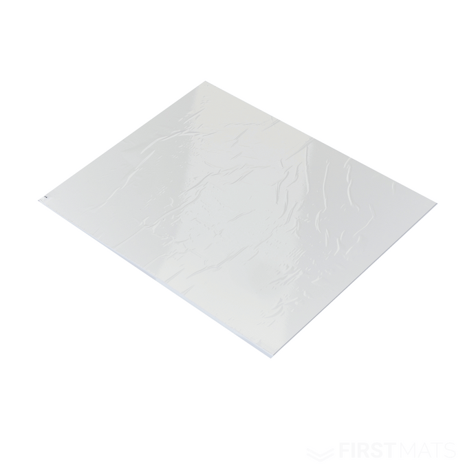 White tacky dust mat on a white background