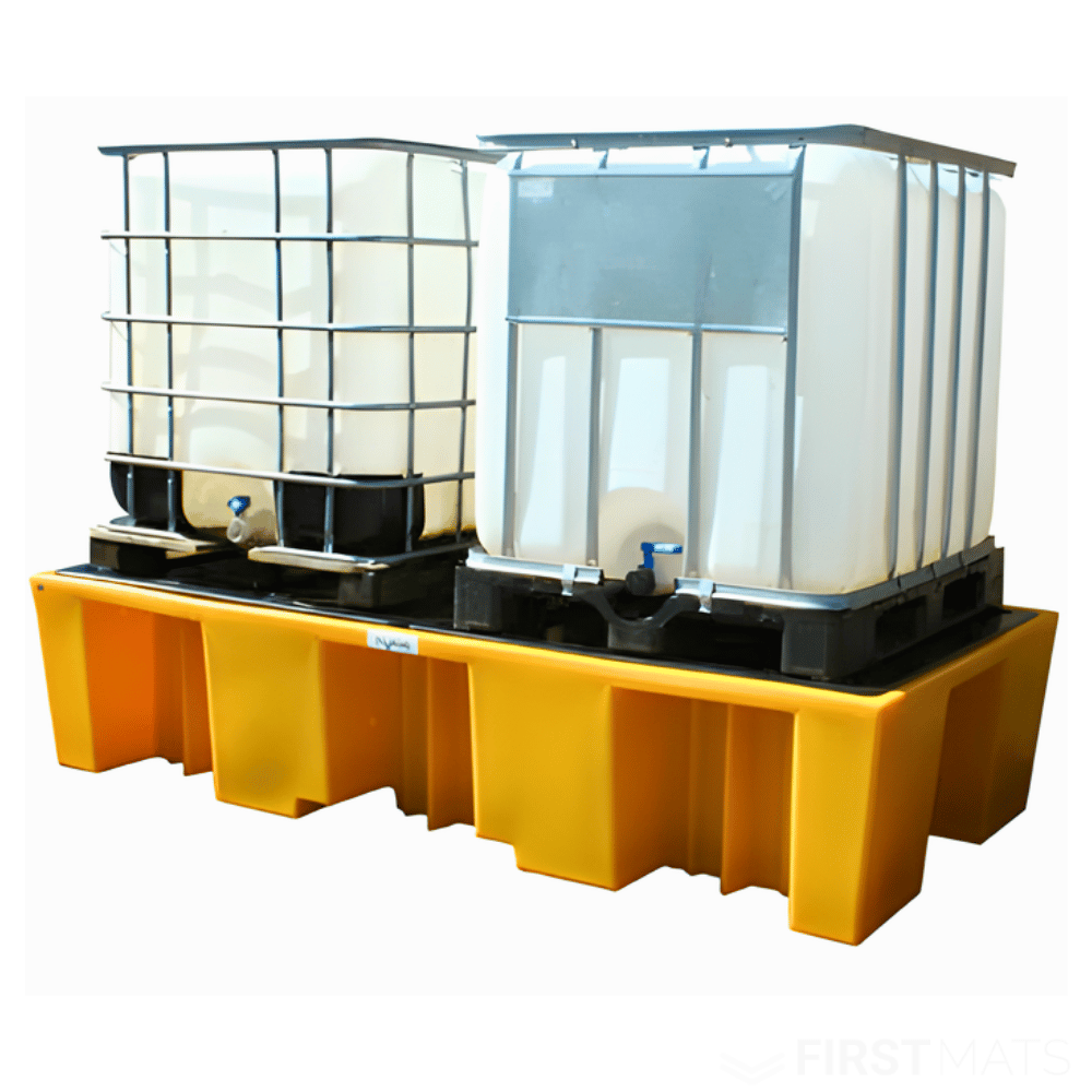 Double IBC Bund Pallet with Removable Deck