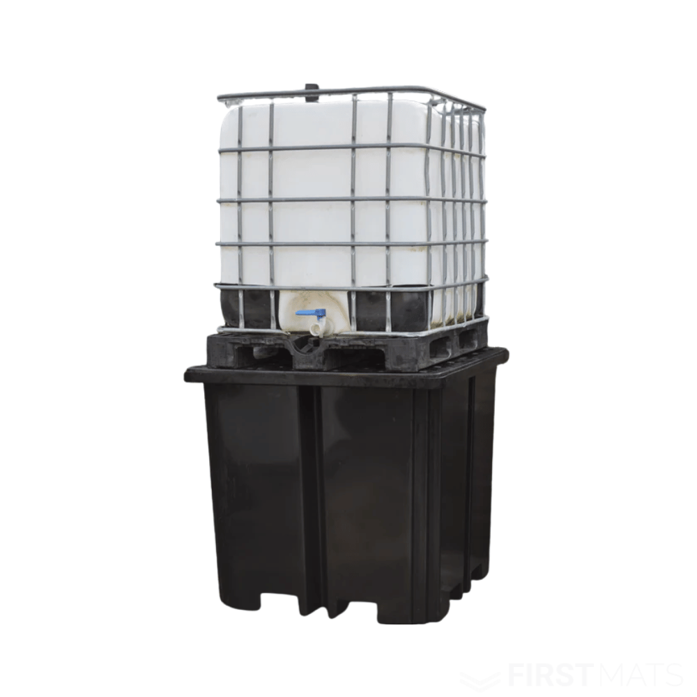 Single IBC Bund Pallet with 4-Way Forklift Access