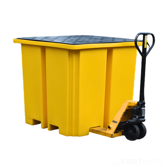 Single IBC Bund Pallet with 4-Way Forklift Access