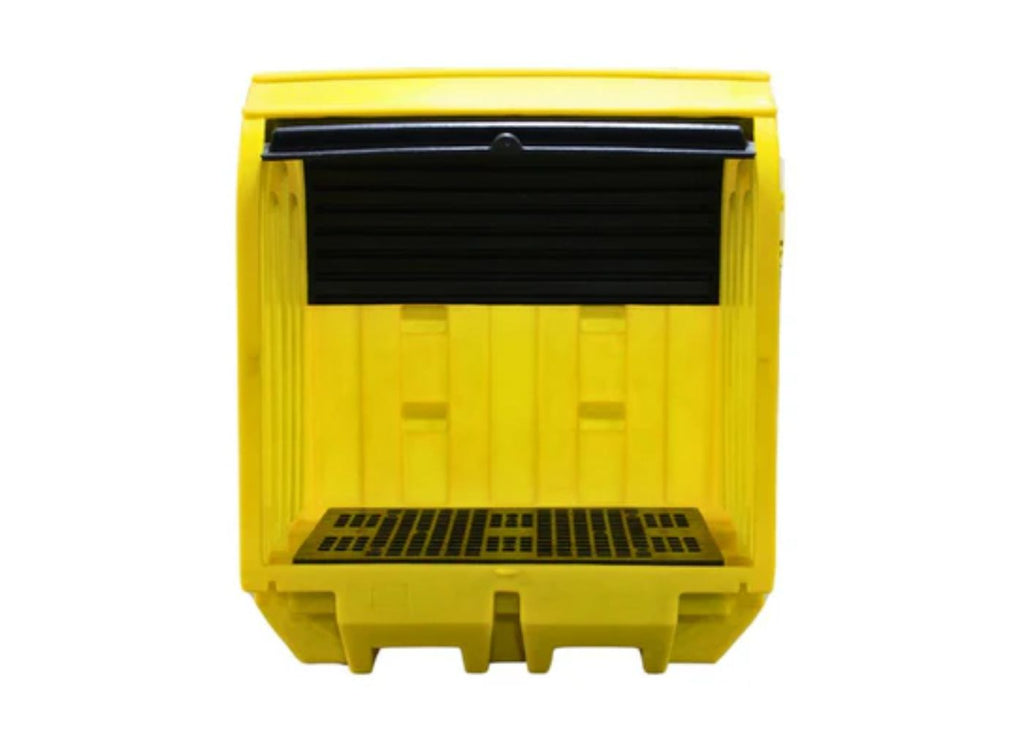 Eco 2 Drum Hard Covered Lockable Spill Pallet - Front View