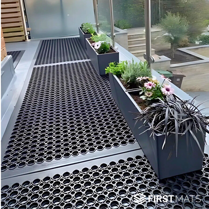 EntraGuard Rubber Door Mat with Holes