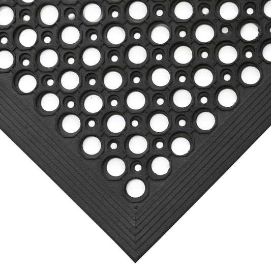 EntraGuard Rubber Door Mat with Holes - Corner Swatch