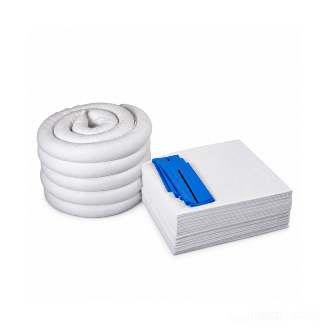 Contents of 120 litre oil and fuel spill kit