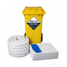 120 litre oil and fuel spill kit with contents next to it