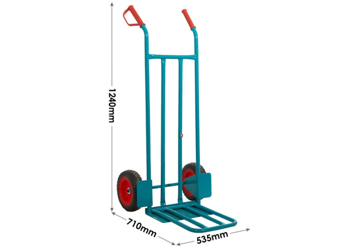 Folding Top Plate Sack Truck - 250kg Loads toe plate down (4583395328035)