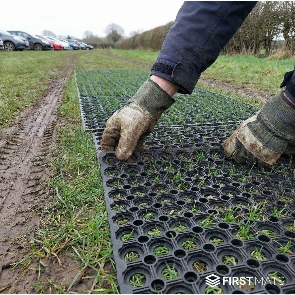 Rubber Grass Protection Mats