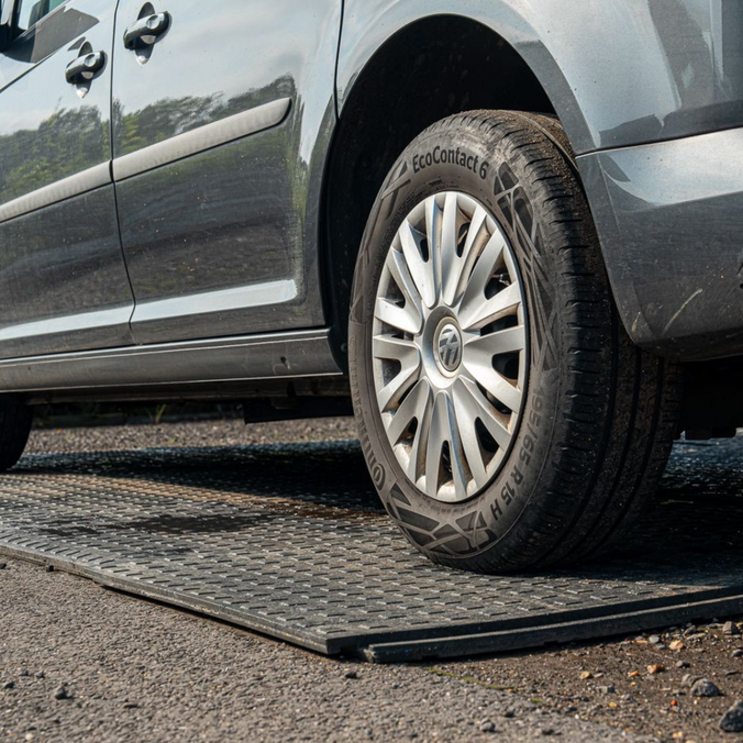 Ground Protect Tile with car parked on top