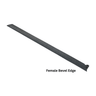 Female bevel edge for interlocking rubber mats