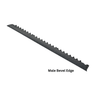 Male bevel edge for interlocking rubber mats