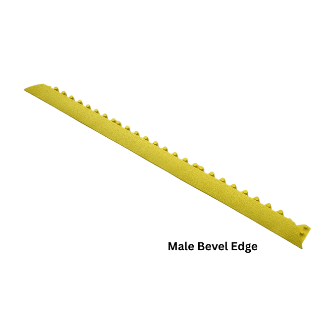 Yellow Male bevel edge for interlocking rubber mats