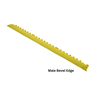 Yellow Male bevel edge for interlocking rubber mats