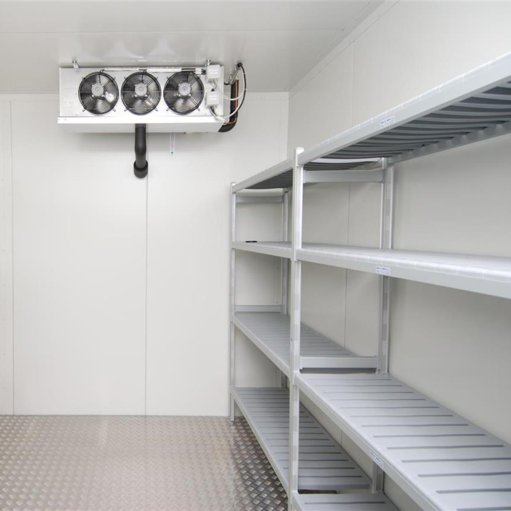 In Built Cold Storage Racks Heavy-Duty Polymer Cold Room Shelving Units - Solid Shelves
