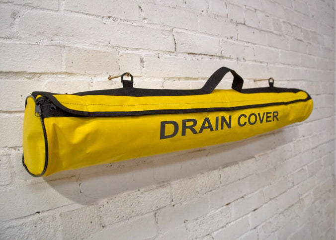 Drain spill cover on wall (4449944010787)