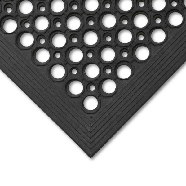 Close-up of rubber anti-fatigue mat
