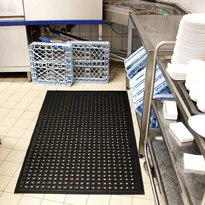 Ultimate-Grip Rubber Drainage Bar Floor Mat